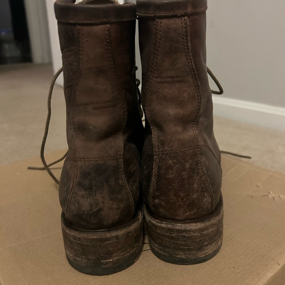 Women’s Brown freebird by Steven Leather distressed brown lace up Boots size 10 - Picture 4 of 10
